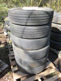 LOT OF 6 - 19.5 6 LUG WHEELS AND TIRES
