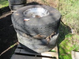 LOT OF 2 - 425/65R22.5 ALUMINUM WHEELS AND TIRES