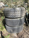 LOT OF 3 - 445/65R22.5 STEEL WHEELS AND TIRES