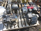 LOT OF 3 ASSORTED TRASHPUMPS AND ENGINE