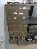 FILE CABINET C/W CONTENTS SHIELDS, BRACKETS