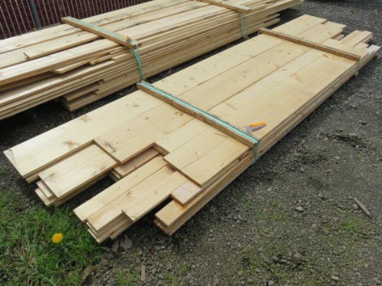 LOT OF ASSORTED SIZE & LENGTH PINE BOARDS