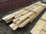 LOT OF ASSORTED SIZE & LENGTH PINE BOARDS (SOME TONGUE & GROOVE)