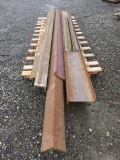 PALLET OF ASSORTED SIZE AND LENGTH OF STEEL I-BEAM & ANGLE IRON