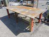 METAL WORK/WELDING TABLE (8'L X 4'D X 32