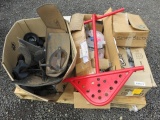 PALLET OF (GO-CART) IGNITION SWITCHES, BRAKE CABLES, FENDERS, CHAIRS & SPROCKETS, SEAT BELTS