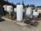 BIODIESEL PROCESSING SYSTEM, ASSORTED BARRELS, TANKS, PUMPS, BARREL HEATERS