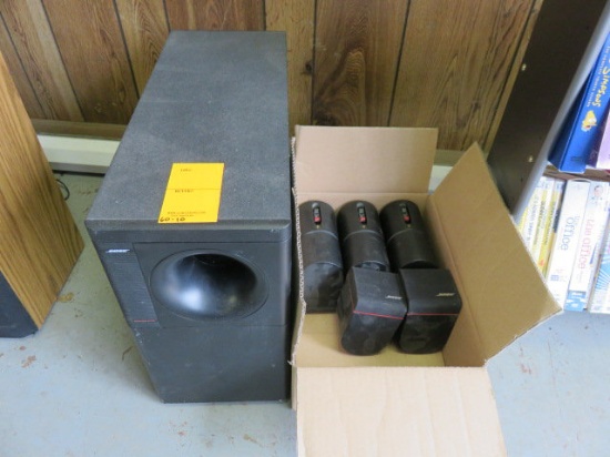 (5) BOISE HIGH DEFINITION SURROUND SOUND SPEAKERS & BOSE AUDIO ACOUSTIMASS SUBWOOFER