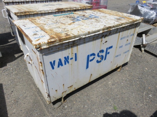 4' X 2' X 2' SKID MOUNTED METAL STORAGE BOX