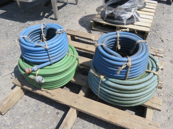 PALLET W/(4) ROLLS OF 1/2'' TWIST LOCK HOSE