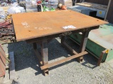 METAL WORK TABLE 58''L X 48''D X 40''H