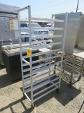 COMMERCIAL ALUMINUM ROLL AROUND 12 SHELF REFER/COOLING RACK