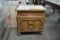 MARBLE TOPPED END TABLE 3 DRAWER