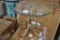 GEO METAL DESIGN BASE WITH BEVELED GLASS TOP 24'' END TABLE