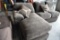 BROWN LOVE SEAT & CHAISE LOUNGE SECTIONAL C/W 2 PILLOWS