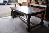RUSTIC HERITAGE TABLE WITH TWO BUTTERFLY PULLOUT EXTENSIONS (SCRATCHES)