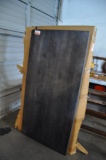 LOT OF 2 RUSTIC GRAY WOOD TABLE TOPS (SCRATCHES)
