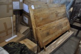 KING SIZE WEATHERED WOOD HEAD/FOOTBOARD WITH FRAME