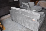 GRAY MALIBU SOFA SECTIONAL WITH CHAISE LOUNGE C/W 2 PILLOWS