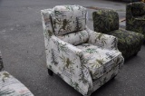 MARY JANES FURNITURE SMOKING CHAIR WITH LIGHT BUD PRINT