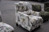 MARY JANES FURNITURE SMOKING CHAIR WITH LIGHT BUD PRINT