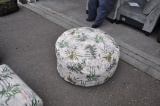 MARY JANES FURNITURE PUFF OTTOMAN/DOG BED WITH LIGHT BUD PRINT