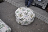 MARY JANES FURNITURE PUFF OTTOMAN/DOG BED WITH LIGHT BUD PRINT