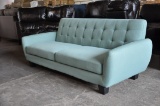 TURQUOISE CLOTH RETRO COUCH