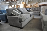 GRAY MICROFIBER LOVE SEAT SECTIONAL PIECE