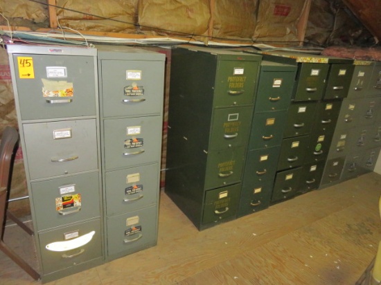 (9) 4 DRAWER FILE CABINETS