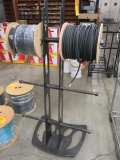 SPOOL RACK W/(2) SPOOLS ASSORTED CABLE