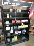 WIRE SPOOL RACK W/ASSORTED WIRE