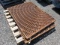 PALLET W/ (4) STEEL GRATES