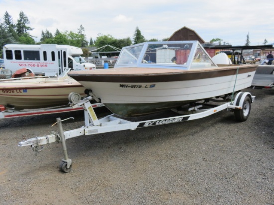 1965 THOMPSON WOODEN SKI BOAT