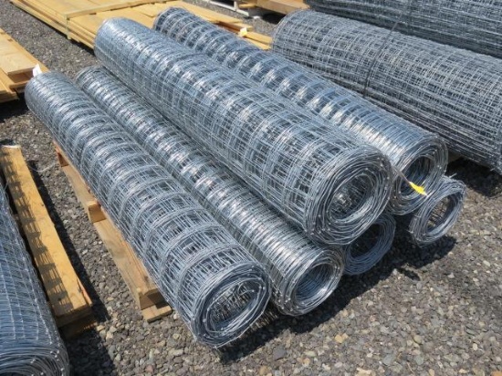 PALLET W/ 6 ROLLS OF 6' FIELD FENCE