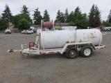 1000 GAL WATER TANK ON TANDEM AXLE TRAILER