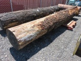 PALLET W/ 16' FIR TREE TRUNK