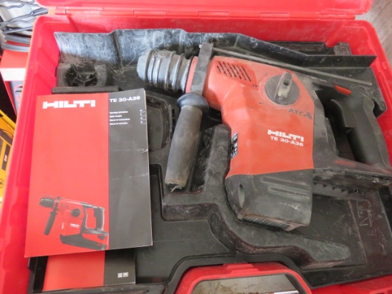 HILTI TE30-A36 CORDLESS ROTARY HAMMER (NO BATTERY OR CHARGER)