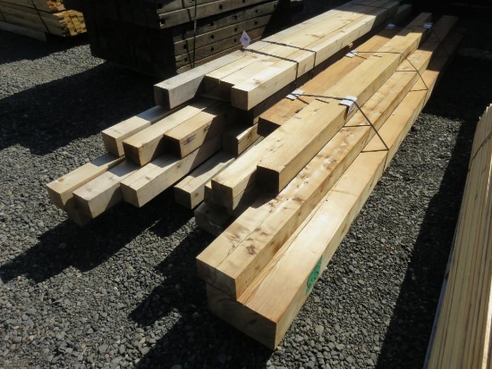 PALLET W/ASSORTED SIZE CEDAR POSTS