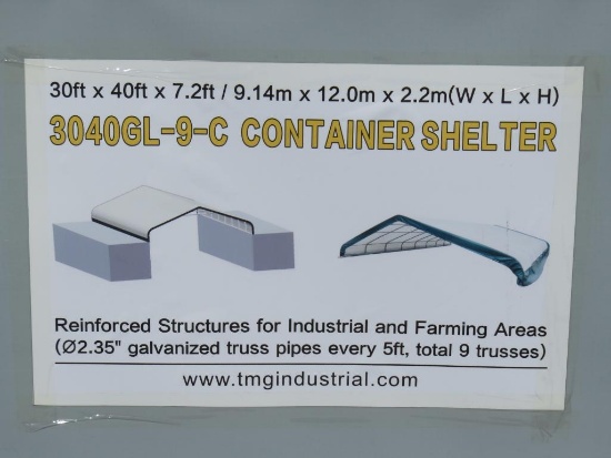 30' x 40' x 15' SUPER CEILING CONTAINER STORAGE SHELTER