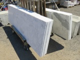 LOT W/(15) PIECES OF WALL MARBLE ( 103'' x 30'' x 3/4'')& ASSORTED SIZE SMA
