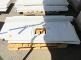 PALLET W/ASSORTED SIZE STONE SINK COUNTERS & SPLASH GUARD