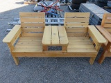 DOUBLE SEAT WESTERN CEDAR BENCH 66''X24''