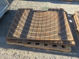 PALLET W/(2) PAIRS OF SIDEWALK TREE GRATES