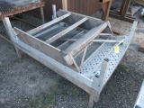 (2) ALUMINUM PLATFORMS, MEASURES (L 64'' x W 40'') & (1)3 STEP ALUMINUM STA