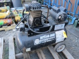 SCHRADER BRIDGEPORT AIR COMPRESSOR, 2HP RUNNING 5HP PEAK, 125 PSI MAX, 20 G