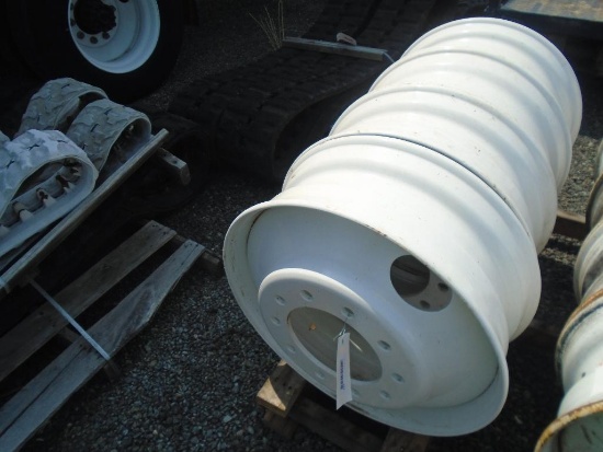 (4) 10 LUG STEEL WHEELS (PAINTED)