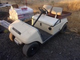 CLUB CAR GAS POWERED GOLD CART W/ STATIONARY UTILITY BED