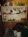 CONTENTS OF SHELF- ASSORTED TOOLS, FILES, FLARING TOOLS, TAPE, SEALANTS, &