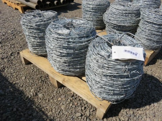 (3) SPOOLS OF BARBED WIRE